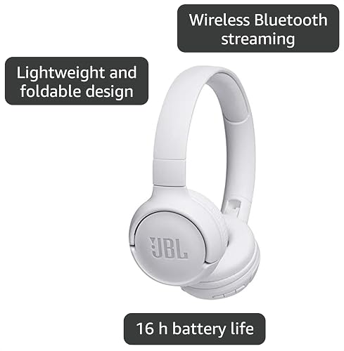 JBL Tune 500BT - Wireless On-Ear Headphones - White in Saudi